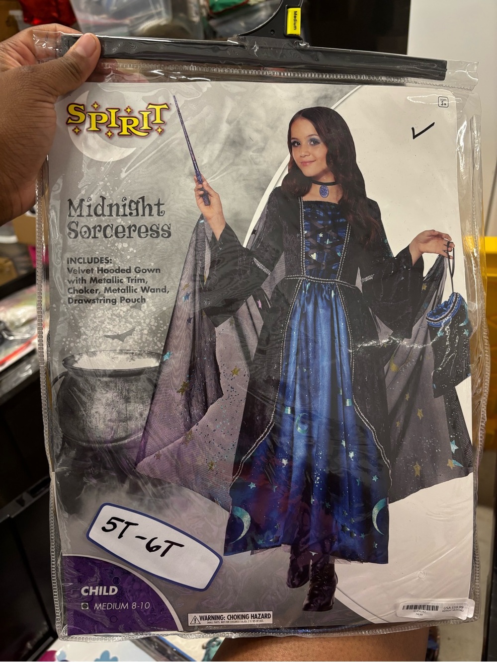 Spirit Halloween Girls Toddler Midnight Sorceress Child Costume 5T-6T Celestial